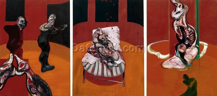 Three Studies for a Crucifixion by Francis Bacon (1962) – Custom Oil Painting Reproduction from Dafen Oil Painting Village Studio