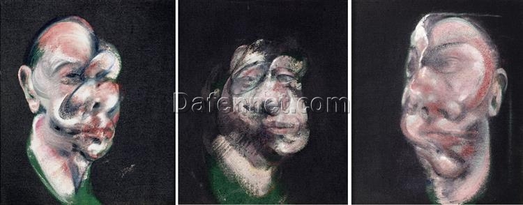 Study for Three Heads by Francis Bacon (1962) – Custom Oil Painting Reproduction from Dafen Oil Painting Village Studio