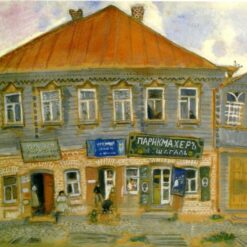 Hand-Painted Oil Painting Inspired by Marc Chagall’s 'A House in Liozna' – High-Quality Reproduction by Da Fen Oil Painting Village Studio