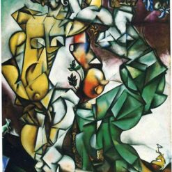 Hand-Painted Oil Painting Inspired by Marc Chagall’s 'Adam and Eve' – High-Quality Reproduction by Da Fen Oil Painting Village Studio