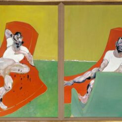 Double Portrait of Lucian Freud and Frank Auerbach by Francis Bacon (1964) – Custom Oil Painting Reproduction from Dafen Oil Painting Village Studio