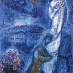 Marc Chagall Bathsheba – 1962-1963 Naïve Art Oil on Canvas with Indian Ink, Religious Painting