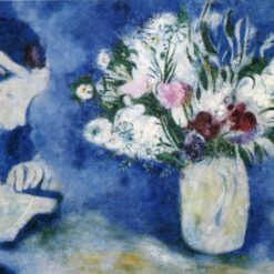 Marc Chagall Bella in Mourillon – Surrealist Portrait, Oil on Canvas, Private Collection