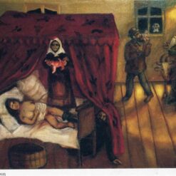 Hand-Painted Oil Painting Inspired by Marc Chagall’s 'Birth' – High-Quality Reproduction by Da Fen Oil Painting Village Studio
