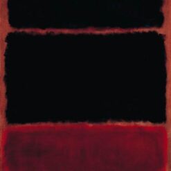 Color Field Painting Inspired by Mark Rothko - Black in Deep Red, 1957 - Da Fen Village Studio Abstract Oil Art for Modern Home & Office Décor
