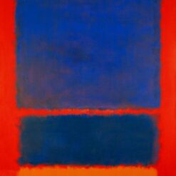 Color Field Painting Inspired by Mark Rothko - Blue, Orange, Red, 1961 - Da Fen Village Studio Abstract Oil Art for Modern Home & Office Décor