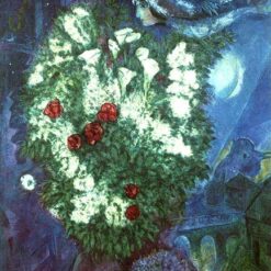 Marc Chagall Bouquet with Flying Lovers – 1947 Surrealism Oil on Canvas, Genre Painting, Tate Modern