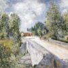 Bridge over the Orvanne near Moret by Alfred Sisley – 1883 Impressionist Landscape Oil Painting, Custom Art from Dafen Oil Painting Village Studio