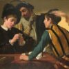 Caravaggio's 'Cardsharps' – Custom Baroque Genre Oil Painting from Da Fen Oil Painting Village Studio