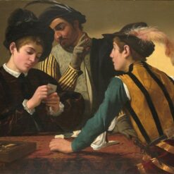 Caravaggio's 'Cardsharps' – Custom Baroque Genre Oil Painting from Da Fen Oil Painting Village Studio