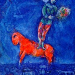 Marc Chagall Child with a Dove – c.1977 Surrealist Symbolic Oil Painting, Childhood Innocence and Peace