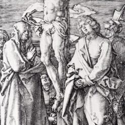 Hand-Painted Albrecht Dürer "Crucifixion" Oil Painting – Northern Renaissance Religious Art Reproduction by Da Fen Oil Painting Village Studio