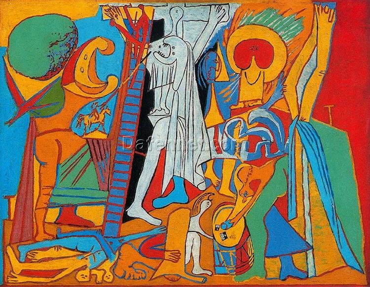 Crucifixion by Pablo Picasso – 1930 Surrealist Religious Oil Painting, Custom Art from Dafen Village Studio