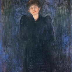 Expressionist Portrait Inspired by Edvard Munch - Dagny Juel Przybyszewska, 1893 - Da Fen Village Studio Oil on Canvas for Modern Home & Art Collection