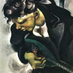 Hand-Painted Oil Painting Inspired by Marc Chagall’s 'David' – High-Quality Reproduction by Da Fen Oil Painting Village Studio