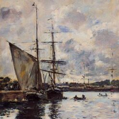 Deauville, the Harbor by Eugene Boudin – 1897 Impressionist Marina Oil Painting, Custom Art from Dafen Oil Painting Village Studio