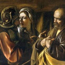 Caravaggio's 'Denial of Saint Peter' – Custom Baroque Religious Oil Painting from Da Fen Oil Painting Village Studio