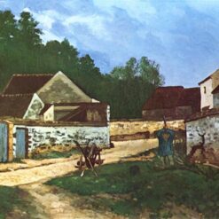 Dorfstrasse in Marlotte by Alfred Sisley – 1866 Realist Landscape Oil Painting, Custom Art from Dafen Village Studio