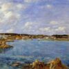 Douarnenez, the Bay, View of Tristan Isle by Eugene Boudin – 1897 Impressionist Landscape Oil Painting, Custom Art from Dafen Oil Painting Village Studio