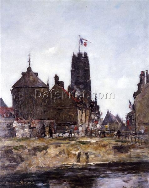 Dunkirk, Festival Day by Eugene Boudin – 1889 Impressionist Cityscape Oil Painting, Custom Art from Dafen Oil Painting Village Studio