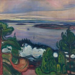 Edvard Munch Train Smoke, 1900 - Expressionist Oil Painting Reproduction | Da Fen Village Studio Landscape Art