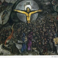 Marc Chagall Exodus – 1952-1966 Surrealism Oil on Canvas, Religious Painting