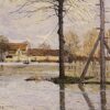Ferry to the Ile de la Loge, Flood by Alfred Sisley – 1872 Impressionist Landscape Oil Painting, Custom Art from Dafen Village Studio