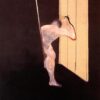 Francis Bacon 1990 Figurative Oil Painting – Figure in Open Doorway Reproduction by Dafen Village Oil Painting Studio