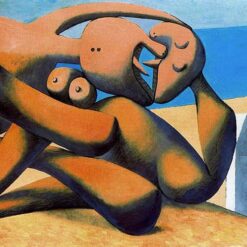 Figures at the Seaside by Pablo Picasso – 1931 Surrealist Genre Oil Painting, Custom Art from Dafen Village Studio