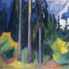 Edvard Munch Forest, 1903 - Expressionist Oil Painting on Canvas by Da Fen Village Studio | Iconic Landscape Art Reproduction