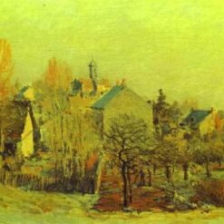 Frost in Louveciennes by Alfred Sisley – 1873 Impressionist Landscape Oil Painting, Custom Art from Dafen Village Studio