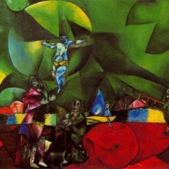Hand-Painted Oil Painting Inspired by Marc Chagall’s 'Golgotha' – High-Quality Reproduction by Da Fen Oil Painting Village Studio