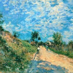 Hill Path by Alfred Sisley – 1876 Impressionist Landscape Oil Painting, Custom Art from Dafen Village Studio