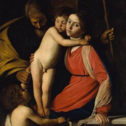 Caravaggio's 'Holy Family with St. John the Baptist' – Custom Baroque Religious Oil Painting from Da Fen Oil Painting Village Studio