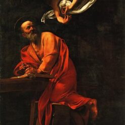 Caravaggio's 'Inspiration of Saint Matthew' – Custom Baroque Religious Oil Painting from Da Fen Oil Painting Village Studio