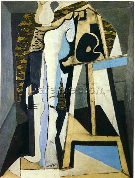 Interior with Easel by Pablo Picasso – 1926 Cubist Interior Scene Oil Painting, Custom Art from Dafen Village Studio