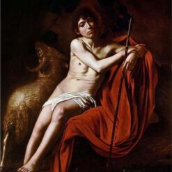 Caravaggio's 'John the Baptist' – Custom Baroque Religious Oil Painting from Da Fen Oil Painting Village Studio