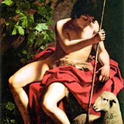 Caravaggio's 'John the Baptist' – Custom Baroque Religious Oil Painting from Da Fen Oil Painting Village Studio