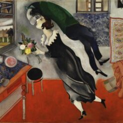 Hand-Painted Oil Painting Inspired by Marc Chagall's 'The Birthday' – High-Quality Reproduction by Da Fen Oil Painting Village Studio