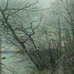 Le Bois des Roches Veneux Nadon by Alfred Sisley – 1880 Impressionist Landscape Oil Painting, Custom Art from Dafen Village Studio