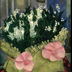 Hand-Painted Oil Painting Inspired by Marc Chagall’s 'Lilies of the Valley' – High-Quality Reproduction by Da Fen Oil Painting Village Studio