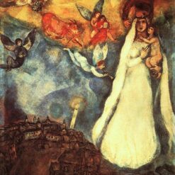 Marc Chagall Madonna of Village – 1938-1942 Surrealism Oil on Canvas, 102.5 x 98 cm