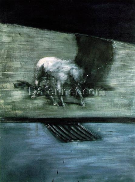 Francis Bacon Man with Dog – 1953 Expressionist Animal Painting, Custom Oil on Canvas, 152×116 cm from Dafen Village Studio
