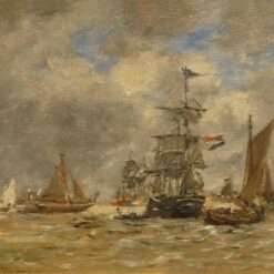 Marina by Eugene Boudin – 1898 Impressionist Marina Oil Painting, Custom Art from Dafen Oil Painting Village Studio