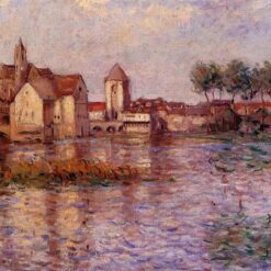 Moret sur Loing by Alfred Sisley – 1892 Impressionist Landscape Oil Painting, Custom Art from Dafen Village Studio