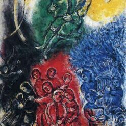 Marc Chagall Music – 1963 Naïve Art Oil on Canvas, Symbolic Painting