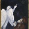 Marc Chagall Noah Receives the Order to Build the Ark (Noé reçoit de l'ordre de construire l'Arche) – 1931 Naïve Art Gouache and Oil on Paper