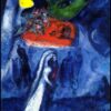 Marc Chagall On Two Banks – 1956 Naïve Art Genre Painting, Oil on Canvas