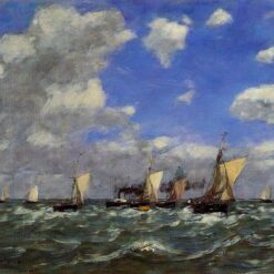 Open Sea by Eugene Boudin – 1889 Impressionist Marina Oil Painting, Custom Art from Dafen Oil Painting Village Studio
