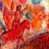Marc Chagall Phaeton – 1977 Surrealism Mythological Oil Painting, Dramatic Depiction of Greek Mythology